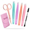 TsMADDTs 6 PCS Tweezers Set for Women, Eyebrow Tweezers with