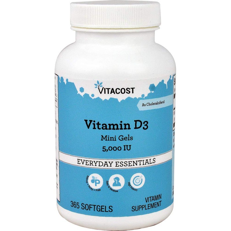 Vitacost Vitamin D3 (As Cholecalciferol) - 5000 Iu - 365