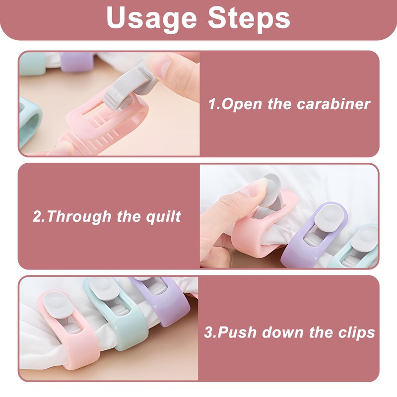 12pcs Duvet Clips Bedding Fasteners – No Sewing Quilt Holders