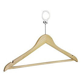 WENKO Formbügel Hotel 4er Set Hotelbügel mit rutschfestem Steg Braun