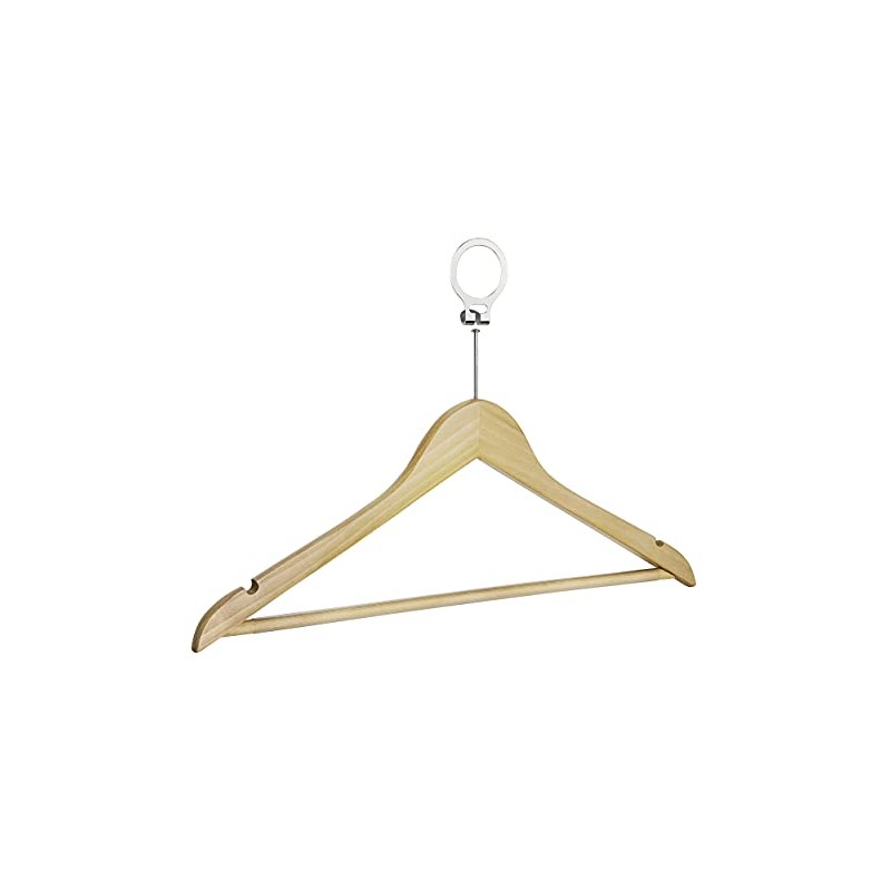 WENKO Formbügel Hotel 4er Set Hotelbügel mit rutschfestem Steg Braun