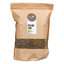 teeverliebt - Organic Pai Mu Tan Tea 1000 g Fine Cut I Organic White Tea Loose Fine Cut Leaves from Controlled Organic Cultivation I Invigorating Fresh Tea Blend I White Tea Pai Mu Tan 1000 g