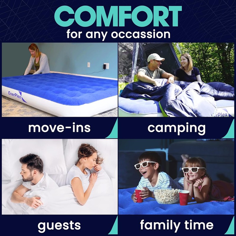 EnerPlex Camping Air Mattress with Built in Pump - Twin