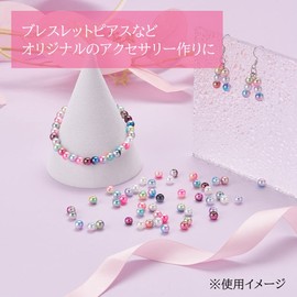 HappyHome Pearl Beads Craft Accessories Parts 6mm 15 Colors 1200 Pieces Multicolor Handmade Bracelet Handmade Accessories DIY