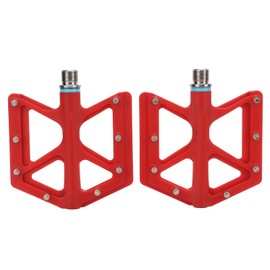 1 Pair Folding Bicycle Pedal Titanium Shaft Nylon Mountain Bike Pedal Red Road Bike Cycling Pedal