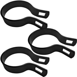 1-5/8" Brace Band for Chain Link Fence - Use for 1-5/8" Outside Diameter Post/Pipe - Black Powder Coated Chain Link Brace Band (3 Pack)