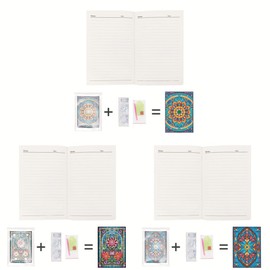 MaiYiYi 3 PCS Datura Notebook Diamond Painting Kit Flower Diary Book Diamond Art Kits for Adults Mandragora Notepad Crystal Diamond Painting for Study Home Office Art Drawing (20X14 CM)