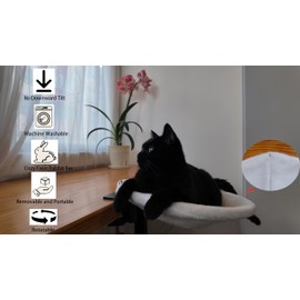 Cat desk bed，16 Inch 360 Degree Adjustable cat bed for desk with 42 Pound Load desk cat perch Bearing Capacity, Ultra Soft, Warm, and Removable Washable Fabric - Perfect Companion for Your Cat at Desk