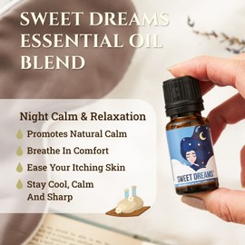 Ecodrop Sleep Essential Oil Blend - 10ml Bottle | Natural Therapeutic Grade Lavender, Spanish Marjoram, Ylang Ylang, Copaiba, Roman Chamomile, Rue & Sandalwood Oils Blend for Night Calm & Relaxation