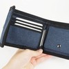 Logo Spark Men's Bi-fold Neck Wallet with Strap, navy