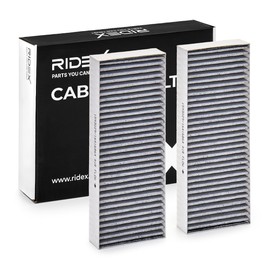 RIDEX 424I0672 Cabin Air Filter Pollen Filter Activated Carbon Filter Height: 25 Width: 100 Length: 264 Compatible with Nissan NP300 Navara Pickup D40 Pathfinder III R51 NP300 Navara Platform/Chassis