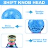 Blueshyhall Glass Crystal Shift Knob Blue Bubble, LED Multicolor Gradient