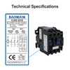 Baomain 3-Pole DC Contactor CJX2-3210 – 24VDC Coil, 3NO+1NO Auxiliary,