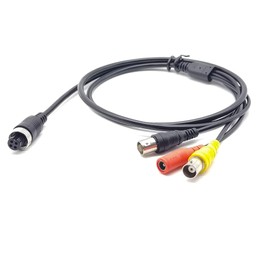 Elecbee GX12 Cable Adapter 4 Pin Female Connector Cable 1M to BNC DC Adapter for Automotive Vehicle Back View Camera