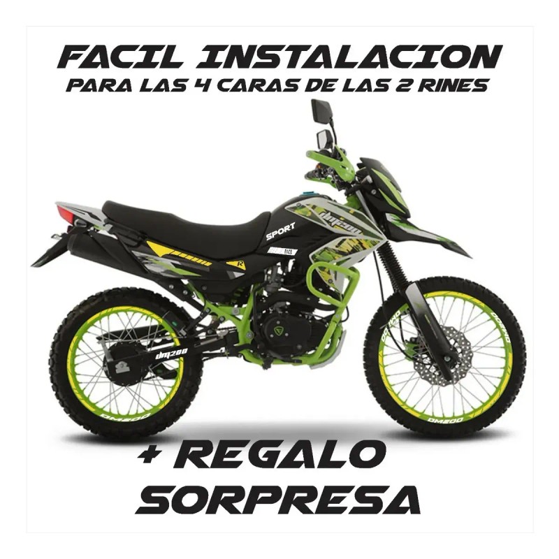 Kit De Stickers Reflejantes Rin Dm200 Más Regalo