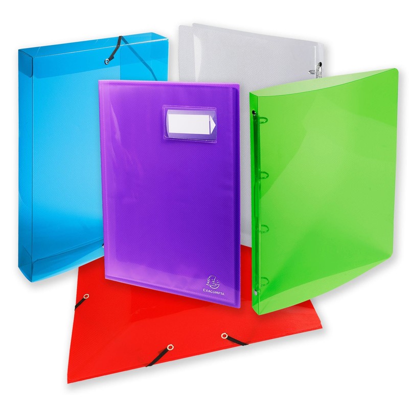 Exacompta 54342E Crystal ring binder made of PP (with 2