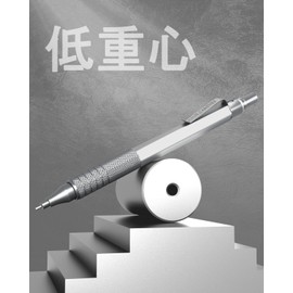 Four Candies 0.5mm Mechanical Pencils Set with Case, 3 Metal Artist Pencils, 480 HB Leads Sharer Lead, Stationery Set with Eraser for Engineers, Art, Writing, Drafting - Silver