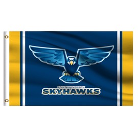 Outdoor College Banner Compatible for Skyhawks,Point Flag Outside 3x5 University Gifts For Party Office Home,Double Sided