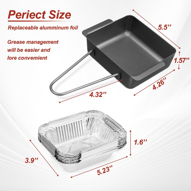 BBQ-Yummy Grill Drip Pan for Nexgrill Replacement 720-0888N, Grease Pan/Box