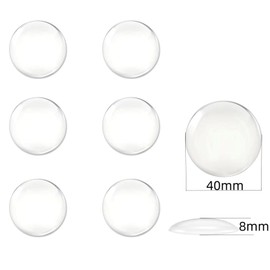 JZK Türstopper aus Silikon, transparent, rund, selbstklebend, Türstopper, Türgriff-Stoßdämpfer, Stoßdämpfer, Stoßdämpfer, 6 Stück