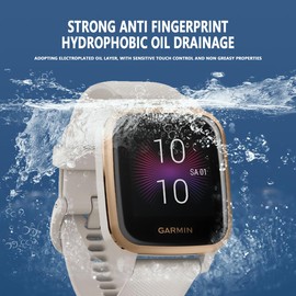 Phlleyaa Protective Film for Garmin Venu Sq Music Soft TPU Film Pack of 3 Screen Protectors [3 Pieces], Easy to Install, Bubble-Free, Anti-Scratch for Tempered Glass Film for Garmin Venu Sq Music