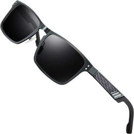 ATTCL Polarized UV Protection Fishing golf Driving Sunglasses for Men Al-Mg Metal Frame Ultra Light 6500 Grey