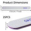 25Pcs 180/240 Grit Nail Files, Professional Nail Files Set for