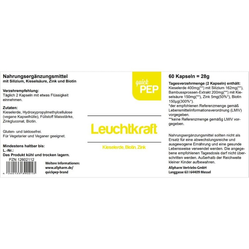 Quick Pep Luminosity, 60 tablets