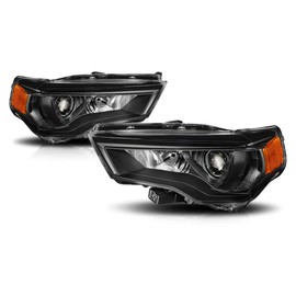 Compatible with Toyota 4Runner 14-20 Headlight Assembly,OE Style+Projector,Black Housing Amber Corner