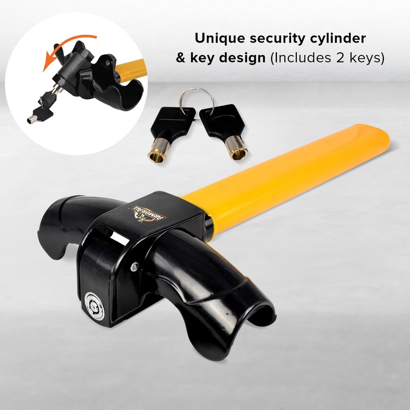 Armor All Steering Wheel Lock, Heavy-Duty Anti-Theft Car Device, Virtually