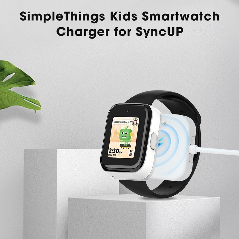SimpleThings for SyncUP Kids Watch Charger (Black+White Charger)