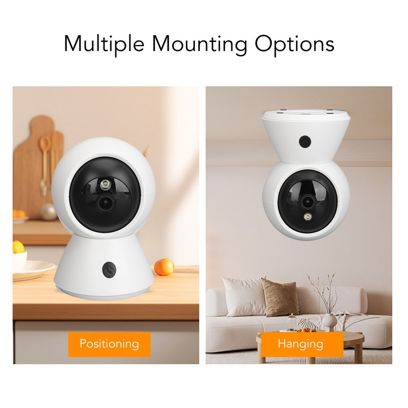 Security Camera Wireless 355° Rotation 3MP WiFi Smart Baby Monitor