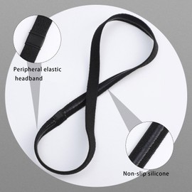 Pack of 8 Hair Bands Boys Sports Thin Hair Band Men's Elastic Headbands Women Sports Hair Bands Children for Football, Yoga, Running (Black)