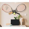 Tennis Racket Wall Mount (100% Steel) (White)