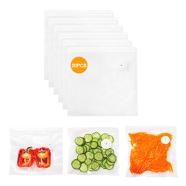 ZLTMYI Vacuum Sealer Bags for Food,Vacuum Storage Seal Bags for Food Saver,30 Pcs BPA-Free Resealable Meal Bags with Air Valve,Ideal for Freshness Preservation,Sous-Vide (Vacuum Bag 50PCS)
