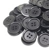 YaHoGa 40 botones de resina negra de 30 mm para