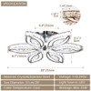 CLAIRDAI 20" Modern Crystal Chandelier, Flower Led Chandelier with K9