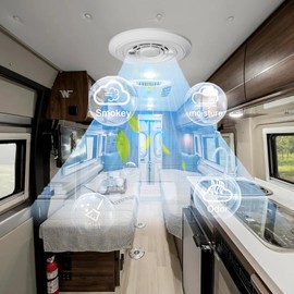 HWHongRV RV Exhaust Fan 12V, Roof Vent Fan 60CFM RV Roof Ventilation, ABS Caravan Ceiling Exhaust Fan for Marine Boat, Yacht, Trailer, Motorhome