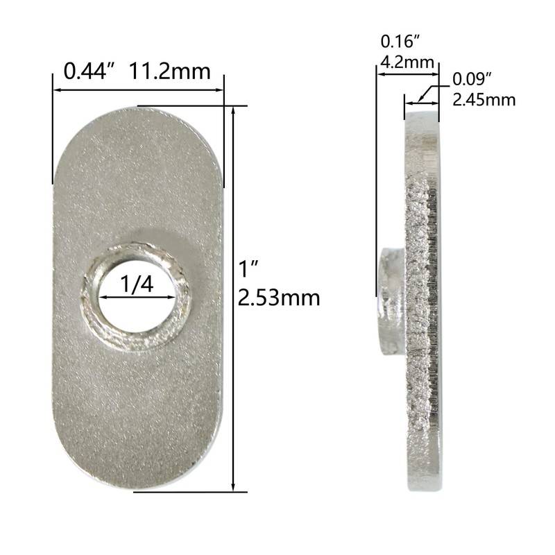 Axageid 20 Packs 1/4"-20 Centered Hole Sliding T-Nuts for 10