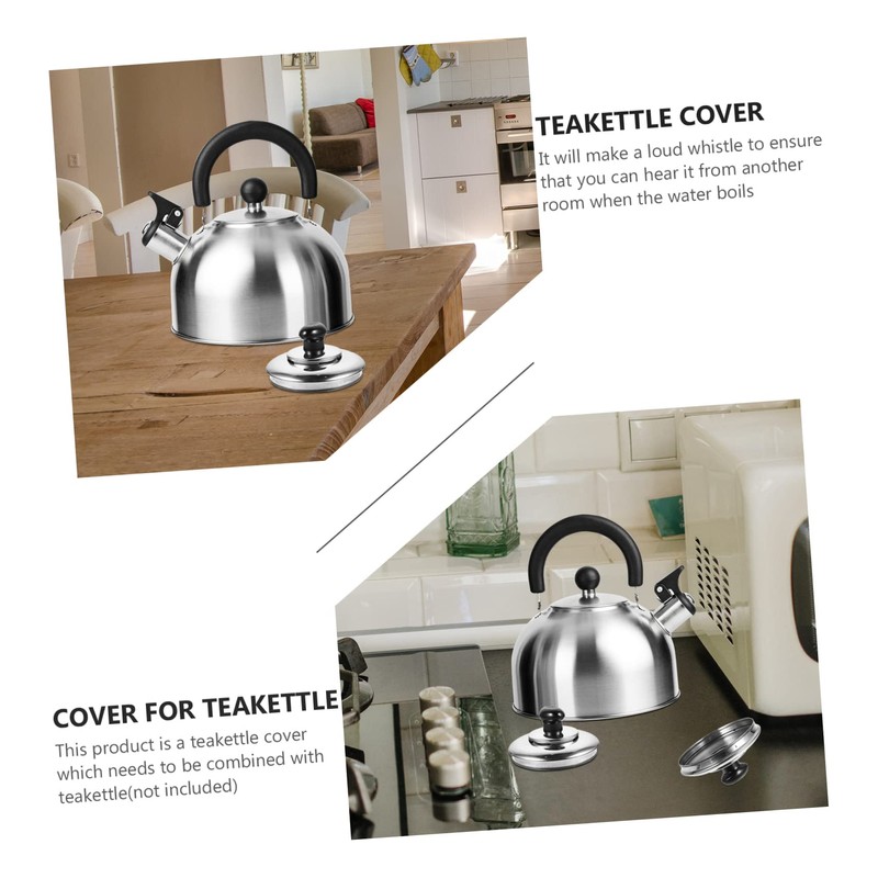 LABRIMP Stainless Steel Kettle Cover for Teakettle Whistling Lid for