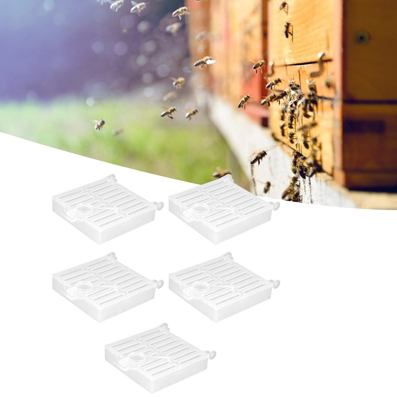 Duokon Pack of 5 Queen Bee Cages, Plastic Bee Queen