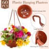 Maxcheck 60 Pcs Plastic Hanging Planter Flower Plant Pots with