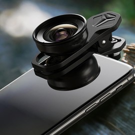 Upgraded 3 in 1 Phone Camera Lens Kit, 195° Fisheye Lens + Macro Lens + 120° Wide Angle Lens, Clip on Cell Phone Lens Kit Compatible with i Phone Sam Sung Android Smartphones