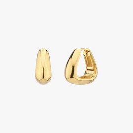 Gold&Deer 14K Goldfield Bold Drop Triangle One-Touch Earrings Ash Gold / 골드앤디어 14K 골드필드 볼드드랍 트라이앵글 원터치 귀걸이 애쉬골드