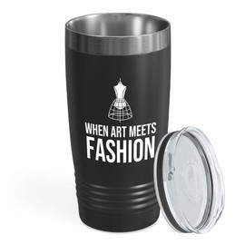 Fashion Designer Black Tumbler 20oz - When art meets fashion - Sewing Project Kit Designer Sketch Art Gift Drawing Fashion Design Student