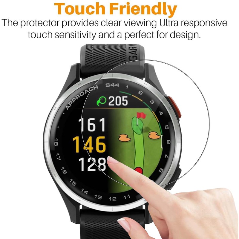 3 Pack Screen protector for Garmin Approach S44, Electro-weideworld Self-Healing
