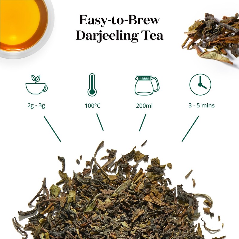 Darjeeling Tea Loose Leaf - Natural First-Flush Indian Black Tea
