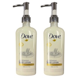 Dove 2 PACK Dove Body Lotion Essential Nourishment for Dry Skin 8oz Pump Bottles
