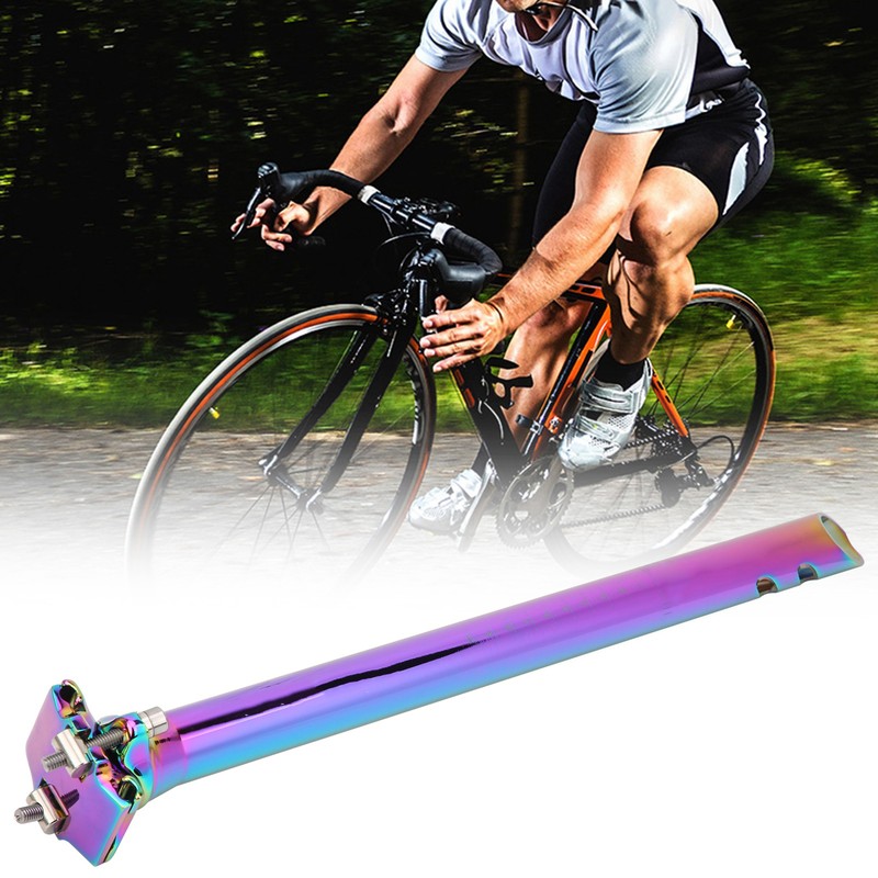 400MM CNC Aluminum Alloy Bicycle Seatpost Adjustable Mountain Bike Saddle