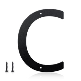 5 Inch House Numbers and Metal Letters for Outdoor Signs, House Numbers for Outside, Aluminum Address Letters and Numbers for Door, Mailbox, Garden, Perfect for Home or Office (Letter C)